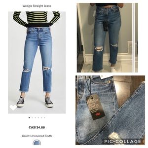 NWT LEVIS WEDGIE STRAIGHT JEANS SIZE 25